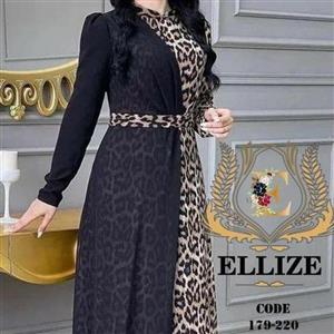 ماکسی پلنگی ترنج،جنس لمه و حریر کش درجه یک،سایز 38-52،