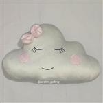 کوسن  عروسکی فانتزی مخملی طرح ابر  سایز 30سانتیمتر گارد تخت نوزاد