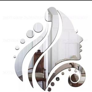 آینه دکوراتیو مولتی استایل طرح نیمرخ، در دو رنگ طلایی و نقره ای