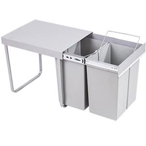 سطل زباله ریلی داخل کابینتی دو مخزن 24 لیتری