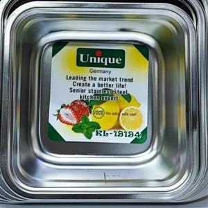 لگن استیل  مربع سایز  34 یونیک