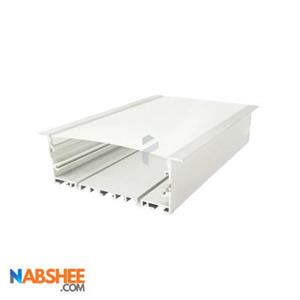 پروفیل نور خطی آلومینیومی 10 سانتی لبه دار کد L10 نقره ای (شاخه 3 متری)