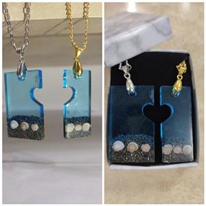 ست گردنبند طرح دریا و ساحل