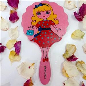 آینه چوبی دسته دار