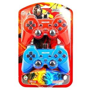 دسته بازی . کنترلر مخصوص کامپیوتر  دوبل و دوال شوک برند مچر