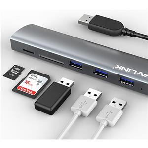 هاب و رم ریدر USB C به USB3 microSD ویولینک مدل WL UH3047RC 