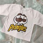 نیم تنه زنانه Pringles جنس نخ پنبه رنگ سفید