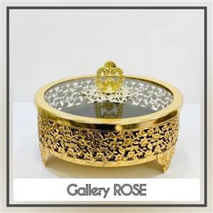 شکلات‌خوری گرد برند استار آبکاری رنگ طلایی براق