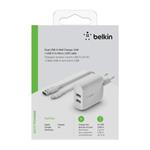 شارژر دیواری 2 پورت بلکین مدل wce002vf1mwh belkin 