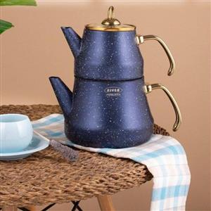 کتری و قوری گرانیتی برند ریور کد 5837 رنگ سورمه ای
