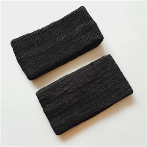 هدبند بافت ساده کشی دولا بافت رنگ مشکی فری سایز