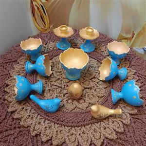 هفت سین سفالی پایه دار زیبا