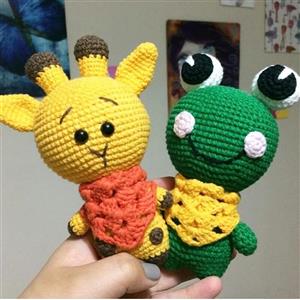 عروسک بافتنی مینی حیوانات کله گنده