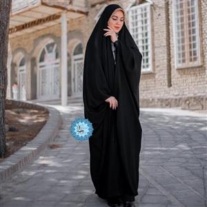 چادر جده عربی اصیل نقابدار همراه با کش پارچه حریر اسود