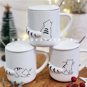 ماگ گربه برجسته