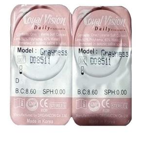 لنز چشم رویال ویژن  شماره 21 مدل Cristal رنگ سبز خاکستری روشن