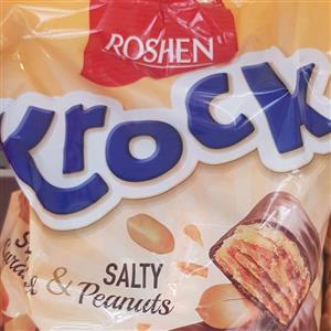 شکلات ROSHEN krock بسته 1 کیلوئی برند اوکراین.مغزدار بادام زمینی. 