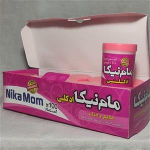 مام پودری نیکا ادکلنی رایحه ملایم و خنک( صورتی)بسته 10 تایی