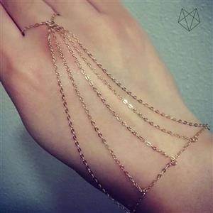 دستبند انگشتری استیل رنگ ثابت رنگ طلایی و نقره‌ای زنانه/ دخترانه