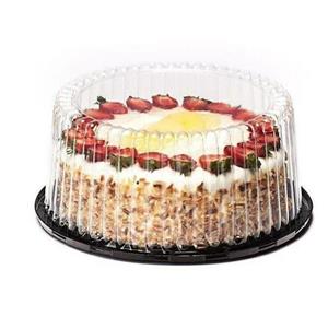 پک 6 عددی ظرف حمل کیک یکبار مصرف گرد ارتفاع 10 و قطر قابل استفاده کف 24 سانت و رولتی