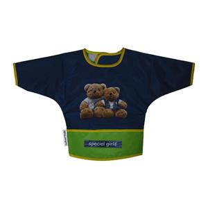 پیش بند نوزادی آدمک طرح حیوانات رنگ سرمه ای