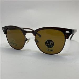 عینک ریبن reyban کلاب مستر شیشه سنگ قهوه‌ای با پک کامل اورجینال ریبن (جعبه،کیف،دستمال نانو،شناسنامه،کاتالوگ)