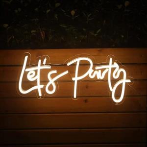 تابلو نئون طرح lets party مدل RGB همراه ریموت کنترل