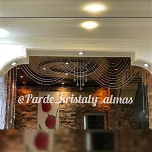 پرده کریستالی عرض 2 متر