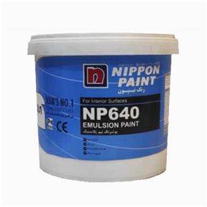 رنگ نیم پلاستیک سفید نیپون کد NP640 وزن 12 کیلوگرم