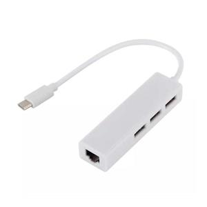 مبدل USB-C به LAN/USB2 مدل 3ports
