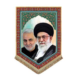 پرچم مخمل امام خامنه ای و شهید قاسم سلیمانی\n\nپرچم (کتیبه) مخمل 50 در 70 و قاسم سلیمانی\n\n