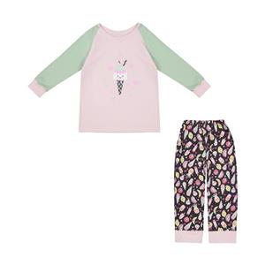 ست تی شرت آستین بلند و شلوار دخترانه ناربن مدل 1521410-84 Narbon Long Sleeve T-Shirt And Pants Set For Girls 