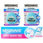 خمیر دندان میسویک مدل zero sensetive حجم 75 میلی لیتر به همراه نخ دندان میسویک مدل Whitening بسته 2 عددی