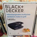 ساندویچ ساز بلک اند دکر اصلی و بزرگ ، black & decker , ساندویچ ساز گریلدار ، اسنک ساز ، توستر نان ، ساندویچ میکر