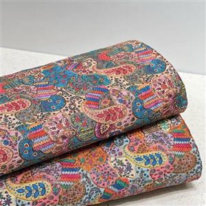 پارچه تافته سرمه دوزی هندی