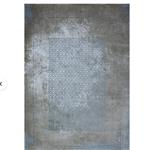 فرش ماشینی یک و نیم متری(1در 1.5)ابریشمی  پرشین طرح وینتیج کد 90334 زمینه طوسی