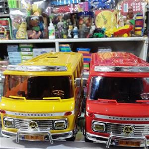 ماشین اسباب بازی مینی بوس پلاستیکی ( مدل پلاستیک واقعی )