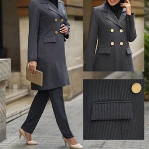 مانتو شلوار اداری دیپلمات پرشین پرومکس راه راه