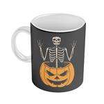 ماگ سرامیکی طرح Halloween skeleton