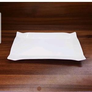 دیس مستطیل سفید ساده(دیس سرامیکی ساده و شیک)