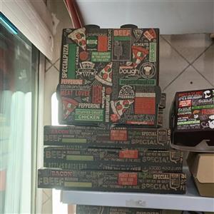 جعبه پیتزا 28 سانت  چاپی سه رنگ  بسته 100 عددی