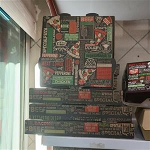 جعبه پیتزا 24 سانت  چاپی سه رنگ  بسته 100 عددی