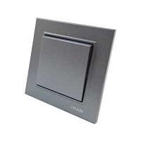 کلید دوپل بارانی ایران الکتریک مدل برلیان زغالی