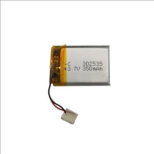باتری لیتیوم پلیمر 3.7 ولت مدل 302535 ظرفیت 350 میلی آمپر