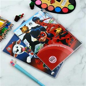 دفتر نقاشی سیمی ۶۰ برگ طرح کارتونی Nahal Alma کد ۷۶۶۵