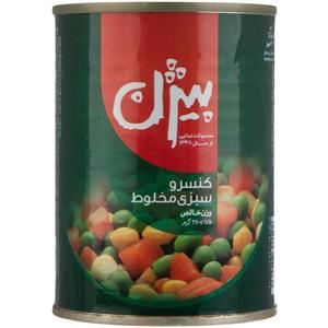 بسته 3 عددی کنسرو سبزیجات مخلوط بیژن 380 گرمی