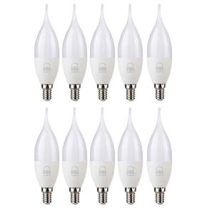 لامپ ال ای دی 5 وات بروکس مدل C37L پایه E14 بسته 10 عددی