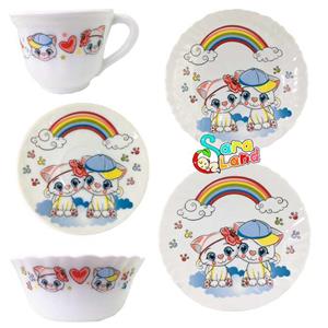 سرویس غذاخوری کودک آرکوپال 5 تکه طرح گربه ها