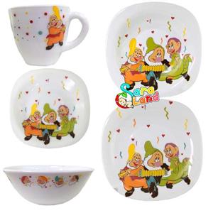 سرویس غذاخوری کودک آرکوپال 5 تکه طرح هفت کوتوله