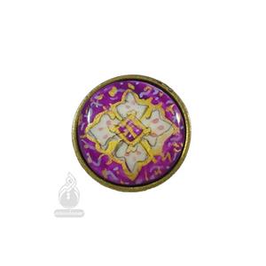 انگشتر میناکاری قطر 22 میلی متر ارغوانی